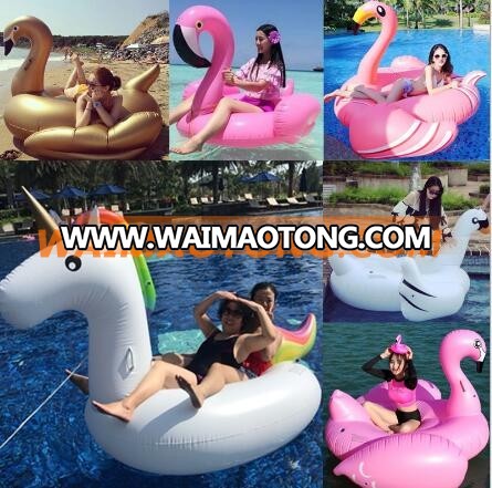 Party Toys Water Parks Adult Swimming Ring Giant Inflatable Flamingo Unicorn Pizza Swan Pool Float Inflatable Water Pool Toys