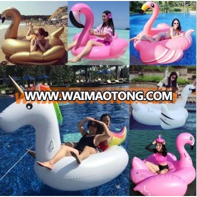 Party Toys Water Parks Adult Swimming Ring Giant Inflatable Flamingo Unicorn Pizza Swan Pool Float Inflatable Water Pool Toys